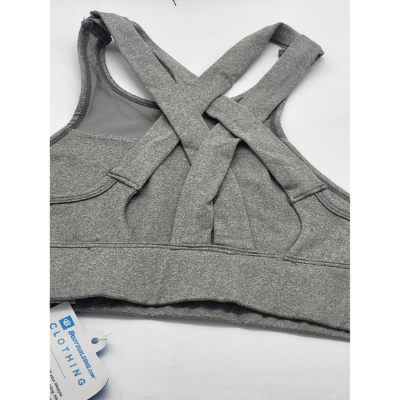 NWT Bodybuilding.com Gray Workout Bra - Picture 8 of 10